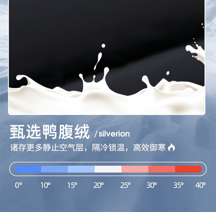 莱诗伯特 高充绒白鸭绒极寒羽绒服男士冬季新款短款连帽加厚保暖户外羽绒服