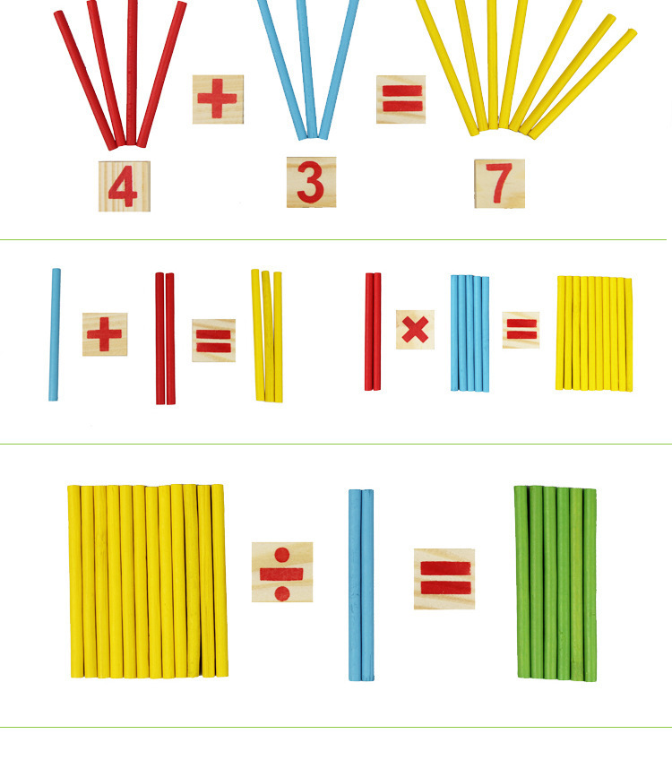 塔尔卡森 木制儿童数数棒幼儿园蒙氏数学教具宝宝早教数字棒玩具
