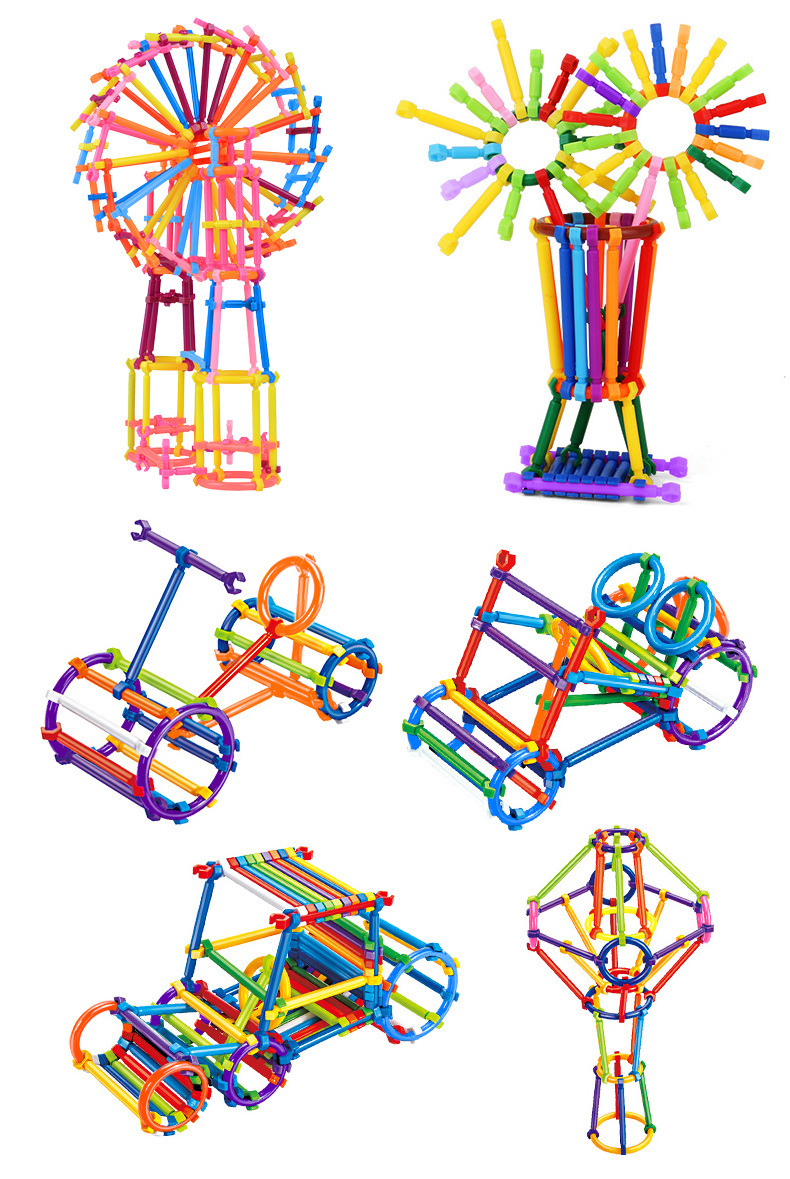 儿童早教diy玩具启智游戏拼插拼装积木魔术棒