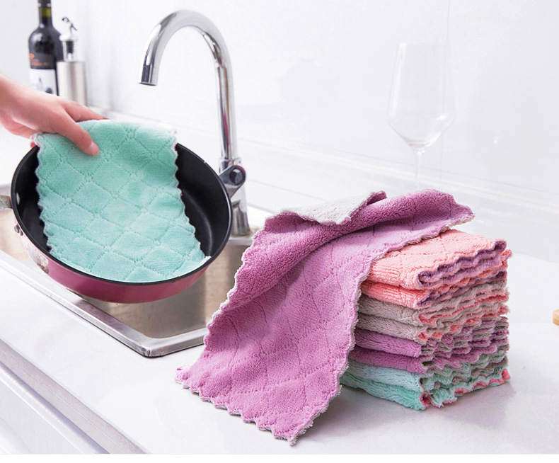 洗碗布吸水抹布不沾油百洁布厨房洗碗巾清洁布擦桌擦碗巾10片 量大可以联系客服