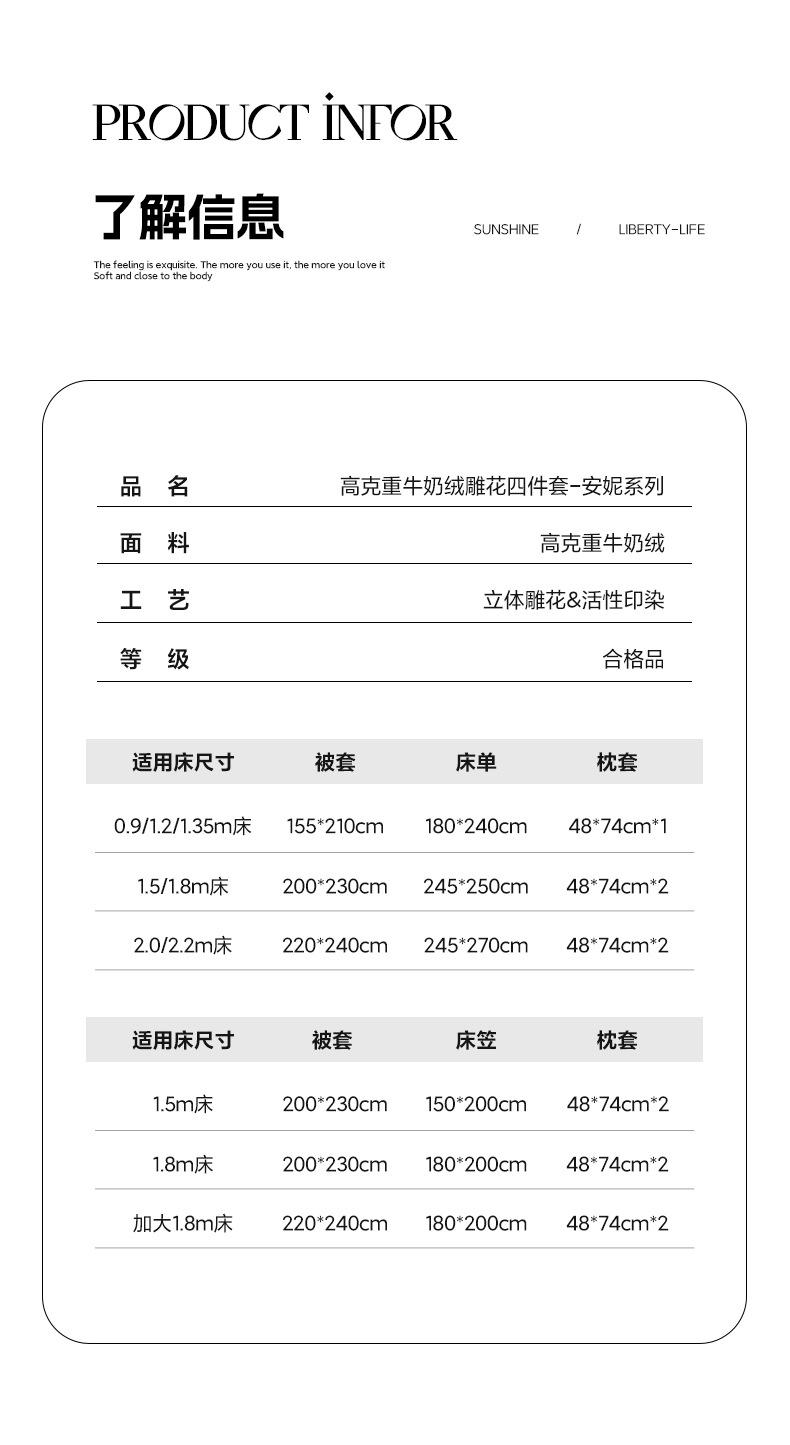 中科港 新款A类纯色牛奶绒四件套秋冬加厚雕花绒三件套珊瑚绒床单被套绒