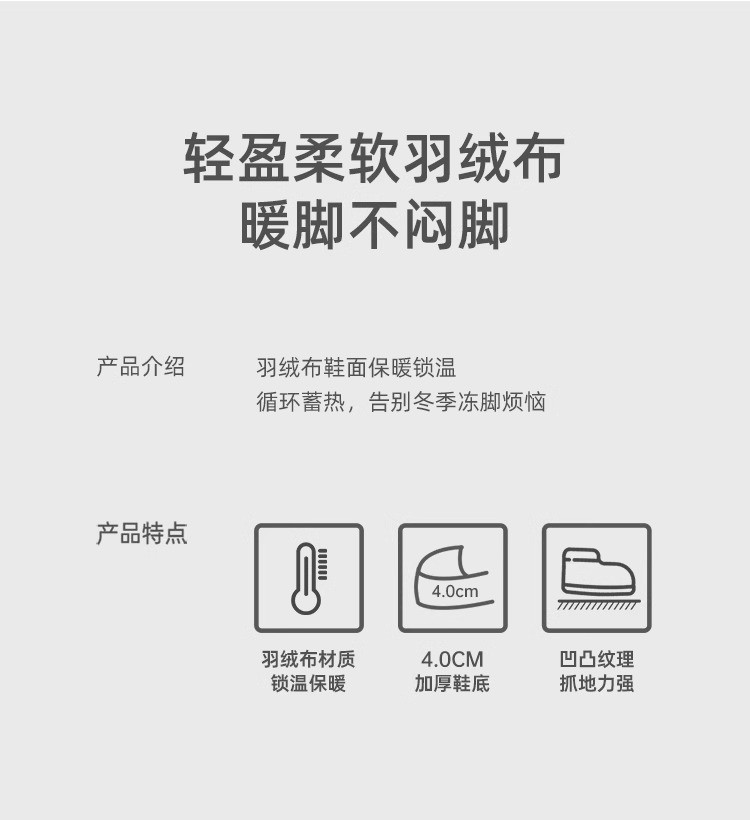 中科港 羽绒棉拖鞋女冬季防水2024情侣保暖全包跟加绒厚底踩屎感棉鞋