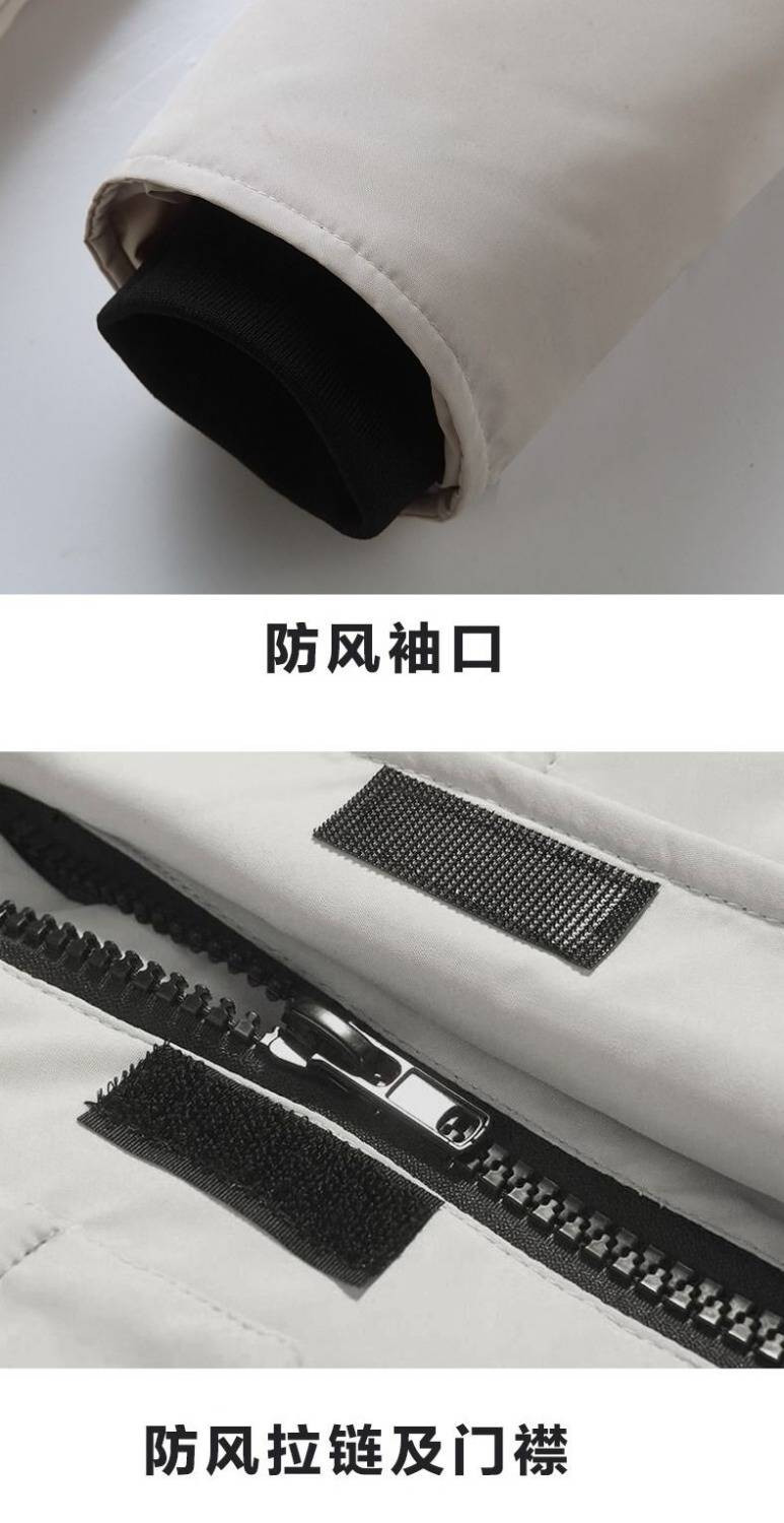 冬季新品男士加厚羽绒服 加拿大风情侣工装大毛领外套