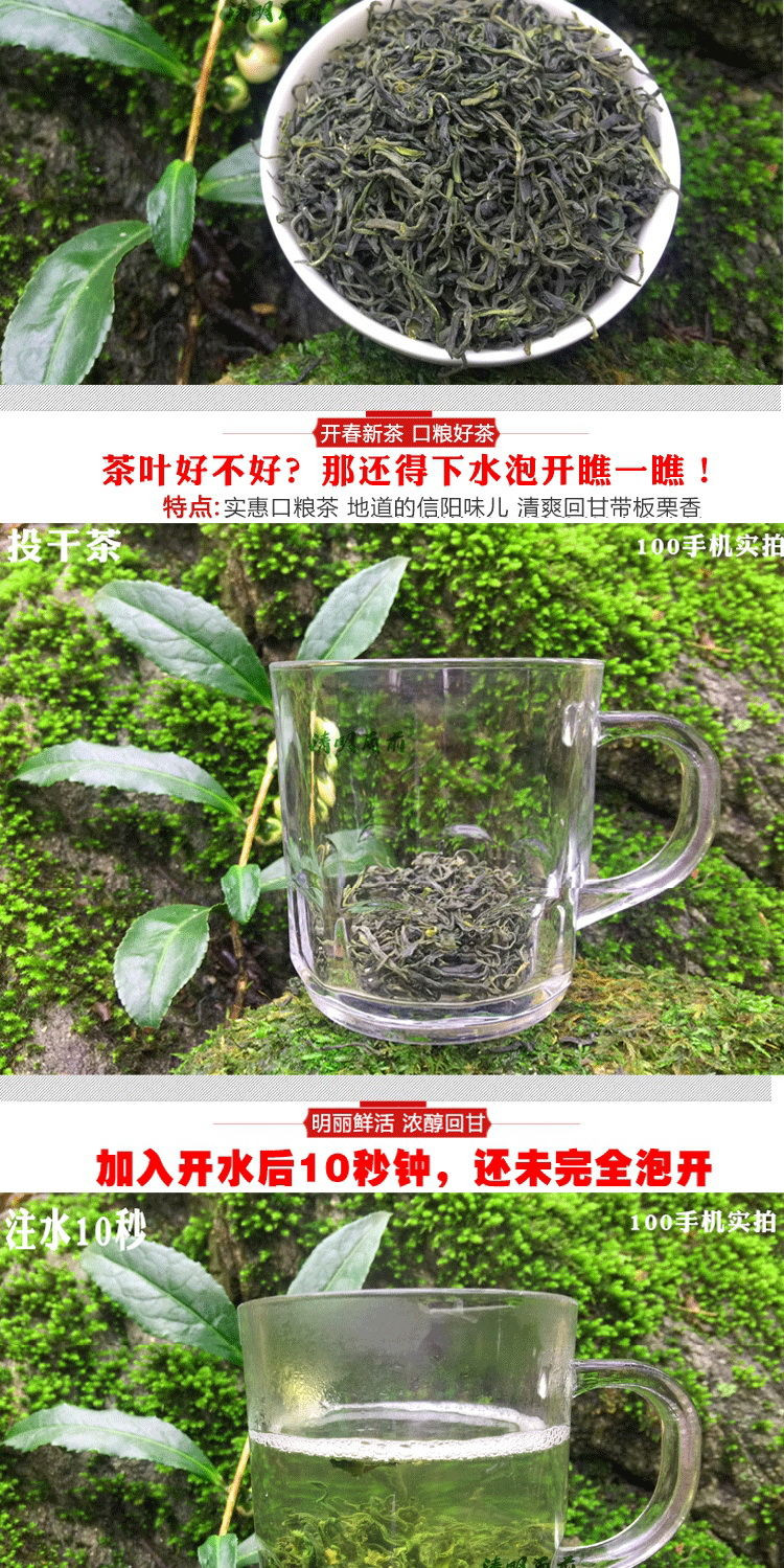 茶叶【买一斤送半斤】信阳毛尖2021新茶浓香型高山绿茶茶叶多规格