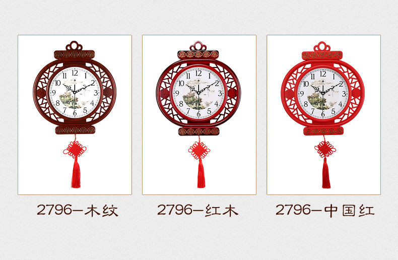 北极星挂钟新中式艺术静音时钟大气客厅家用挂表个性挂墙装饰钟表