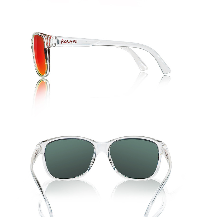 美国巴洛酷达KONA81系列太阳眼镜 抗雾 防紫外线 电镀 多层太阳眼镜镀红透明