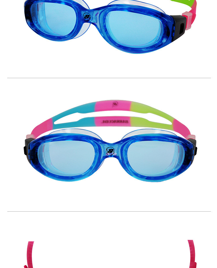 美国巴洛酷达Barracuda青少年泳镜 大框舒适高清防雾游泳眼镜#14220