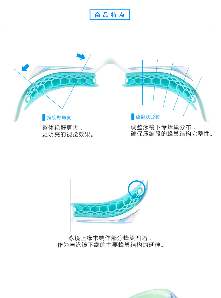 美国LANE4  iexcel近视泳镜 男女通用 抗紫外线防水防雾近视泳镜VX-961