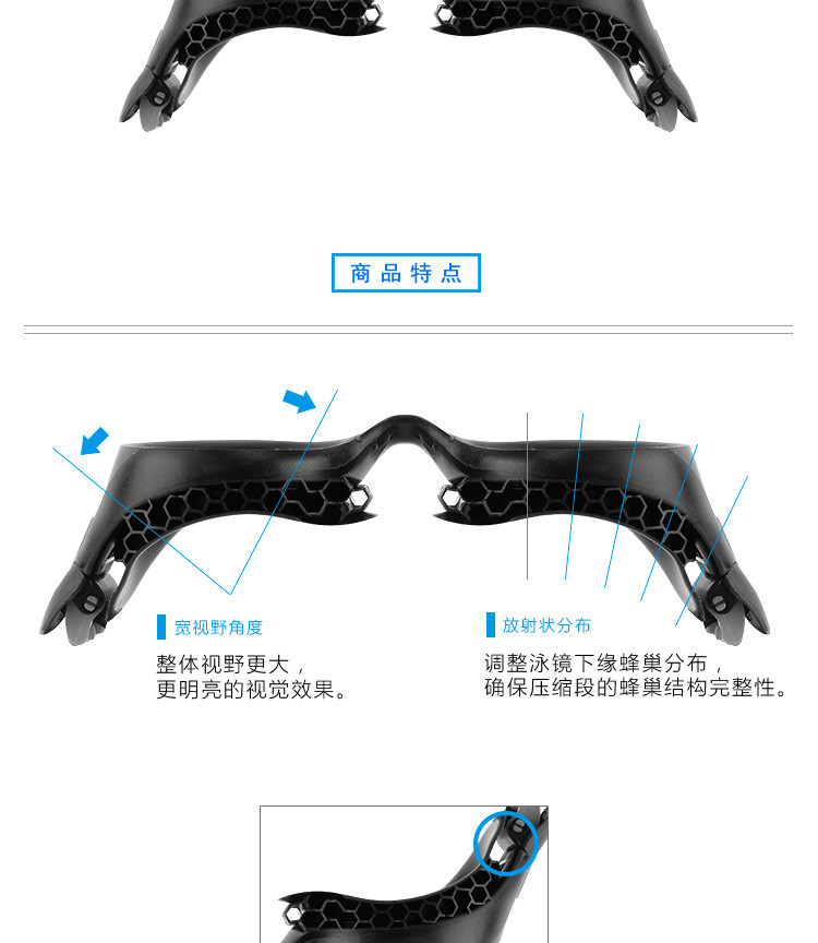 美国LANE4 羚活 icompy防水防雾抗紫外线游泳泳镜VC-960