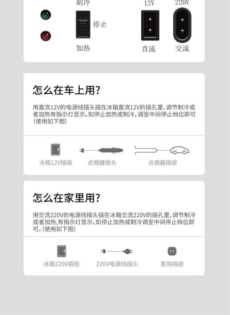 车管家 车载冰箱4升冷热双功能宿舍用小型家用车载冰箱出租房车家两用 GJ-1104