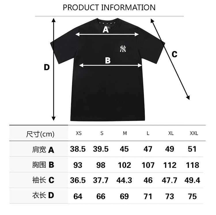 MLB 男女T恤NY短袖cash cow宽松情侣款运动21年春夏新款TSC9系列31TSC9-50W