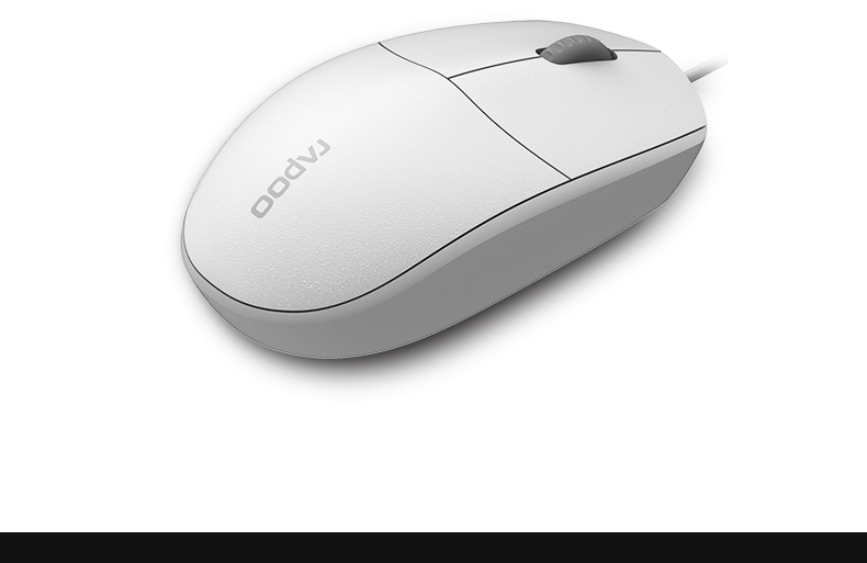 雷柏(RAPOO) N100 有线鼠标 办公鼠标 对称鼠标 笔记本鼠标 电脑鼠标 台式机鼠标 黑色