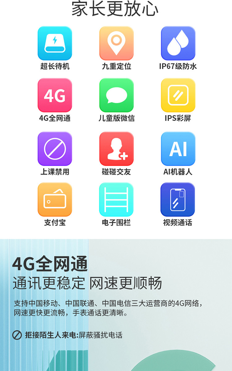 小霸王 电话手表 全网通4G视频通话儿童防水AI智能学习电话手表 T8Pro