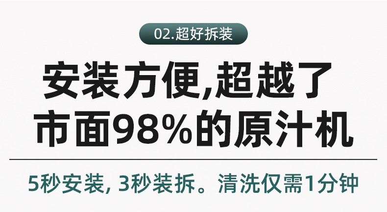 磨客 大口径原汁机榨汁机家用果汁机渣汁分离 银灰/墨绿/大红色 MK-199