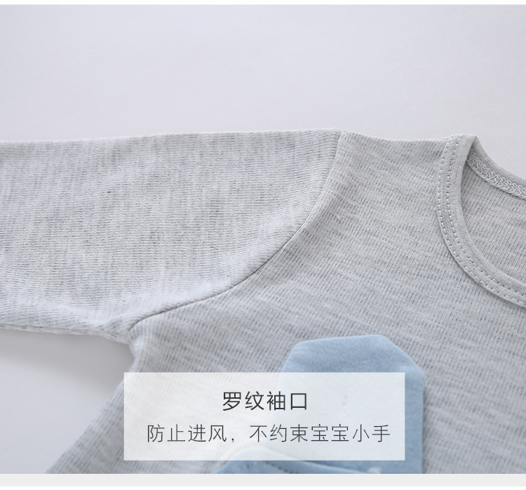 新款宝宝连体衣秋季婴儿衣服纯棉开档哈衣卡通长袖爬爬服xbx