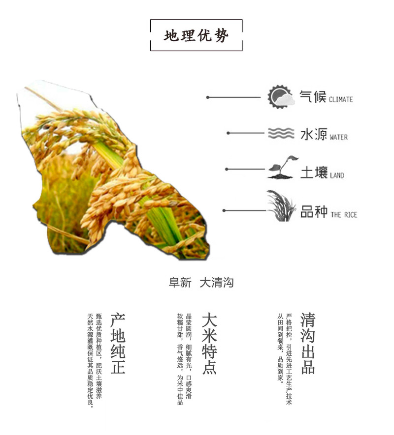 【阜新馆】辽宁大清沟景区特产东北大米稻花香品种大米 真空装 2.5kg