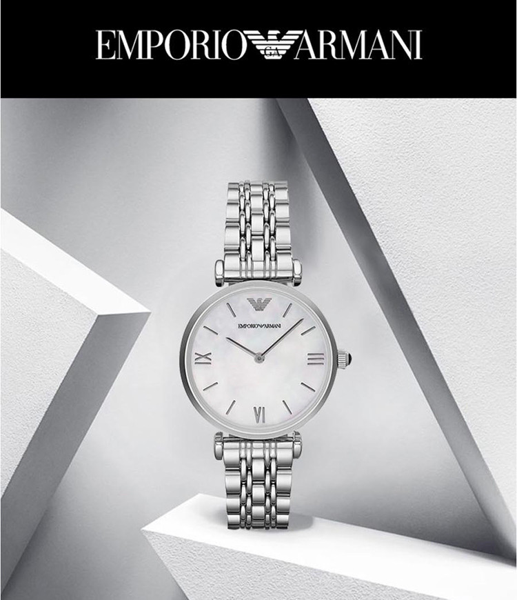 阿玛尼(Emporio Armani)手表 钢制表带经典时尚休闲石英女士腕表 AR1682
