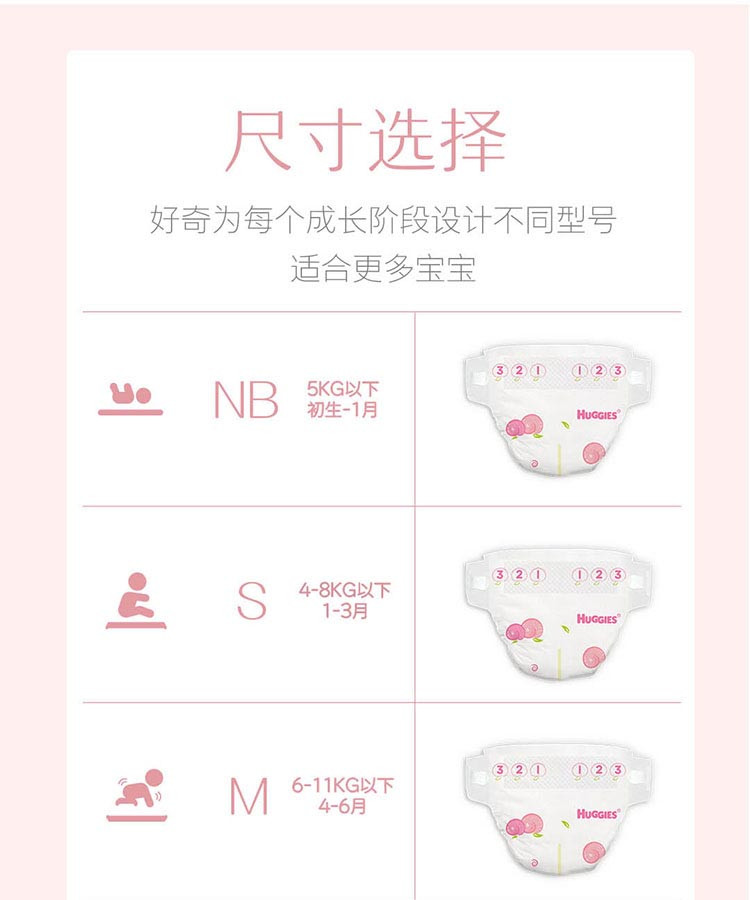 好奇/Huggies 铂金装系列纸尿裤（M92片,L76片,XL64片）