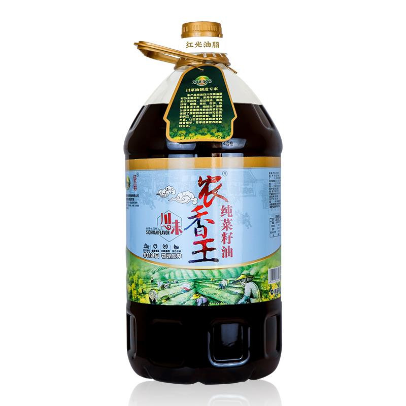 四川2019新非转基因农家菜籽油压榨菜油纯正香食用油5l约10斤包邮