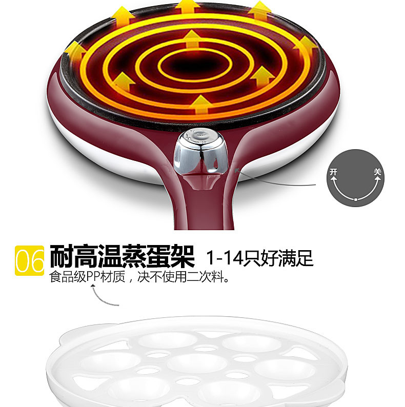 领锐/LINGRUI 煎蛋神器煮蒸蛋器家用小型插电全自动断电XB-3108