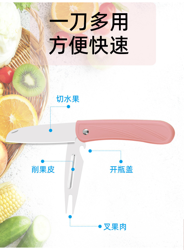 金娘子/JIN NIANG ZI 多功能折叠水果刀J-001K02