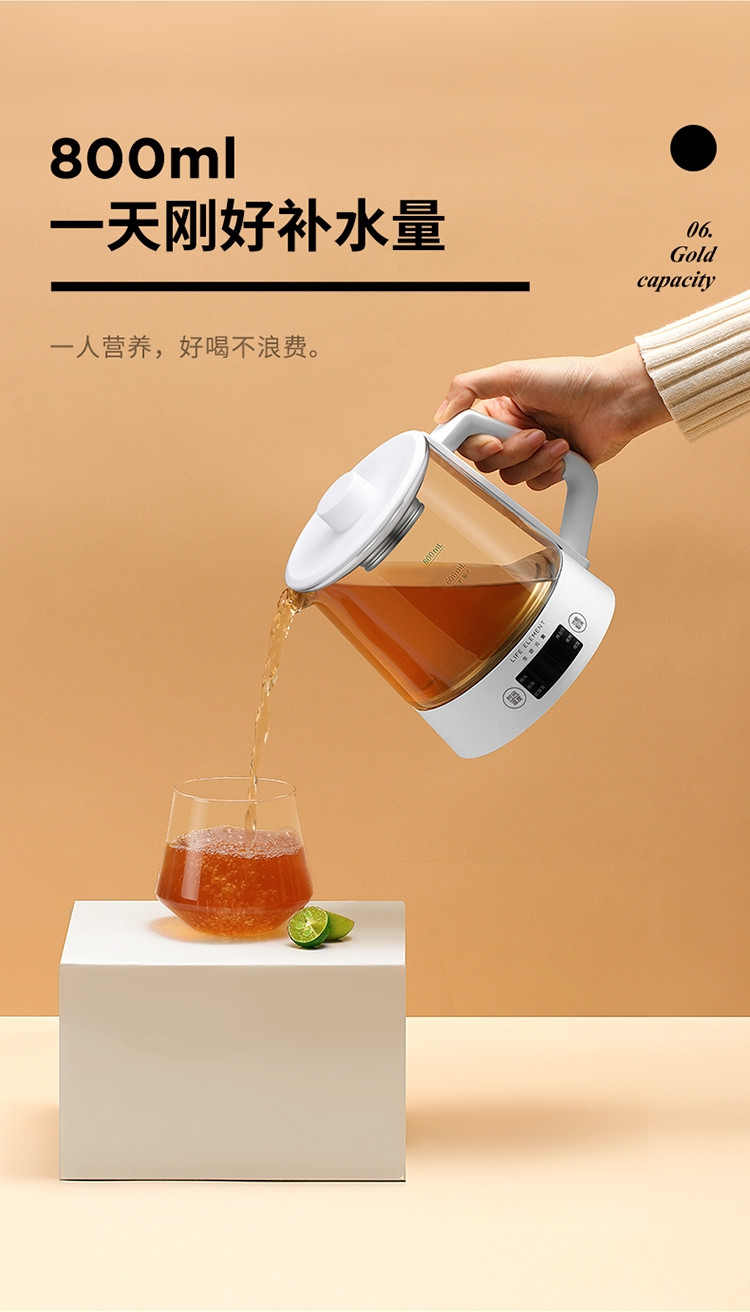 生活元素 养生壶煮茶器煮茶玻璃烧水壶电热水壶I71