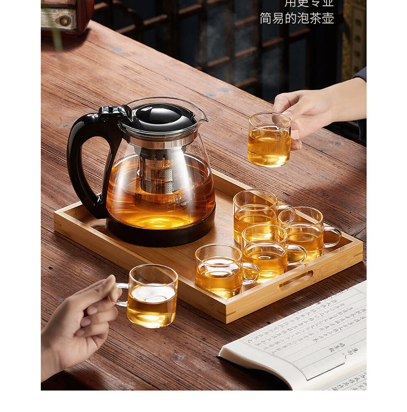 天喜/TIANXI 玻璃茶壶耐热不锈钢过滤内胆可拆卸泡茶壶TBL162-700