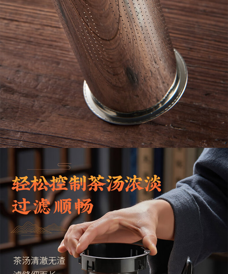 天喜/TIANXI 玻璃茶壶带把2L加厚耐热泡茶壶一壶四杯套装