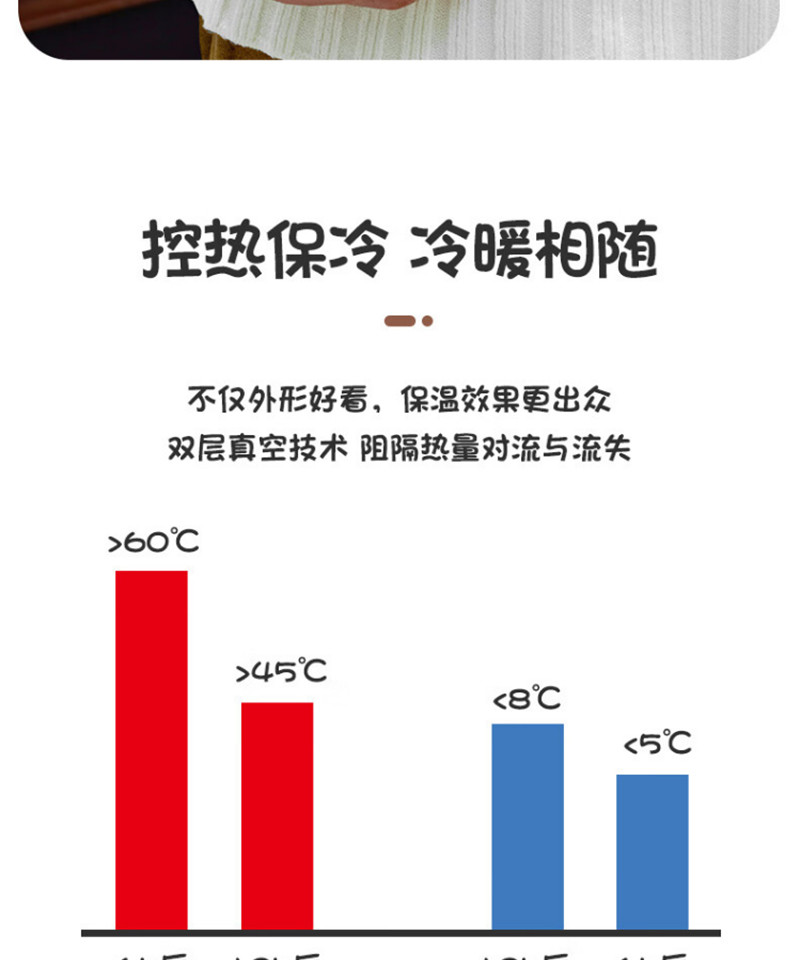 天喜/TIANXI 316不锈钢儿童保温杯大容量TBB231-520