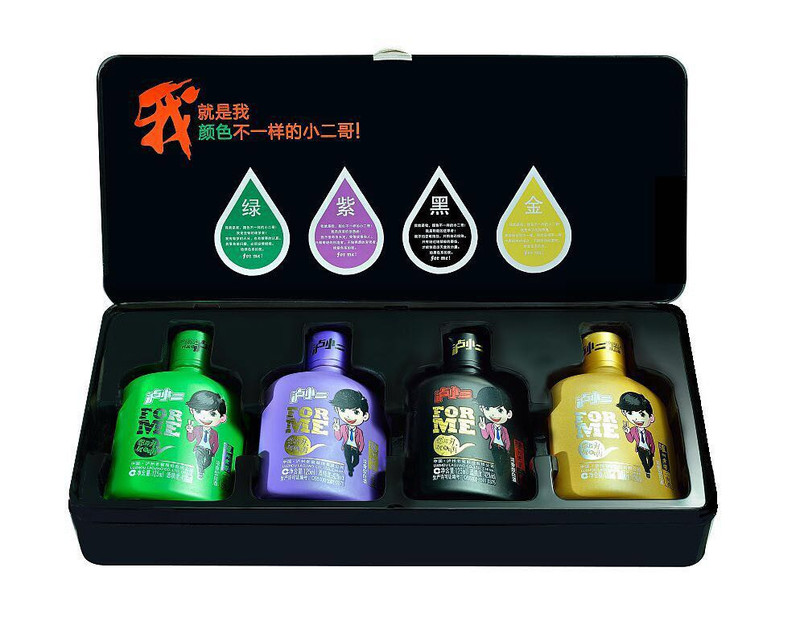 泸州老窖   泸小二旋彩装礼盒  125ml*4瓶/盒（仅限南阳地区积分兑换）