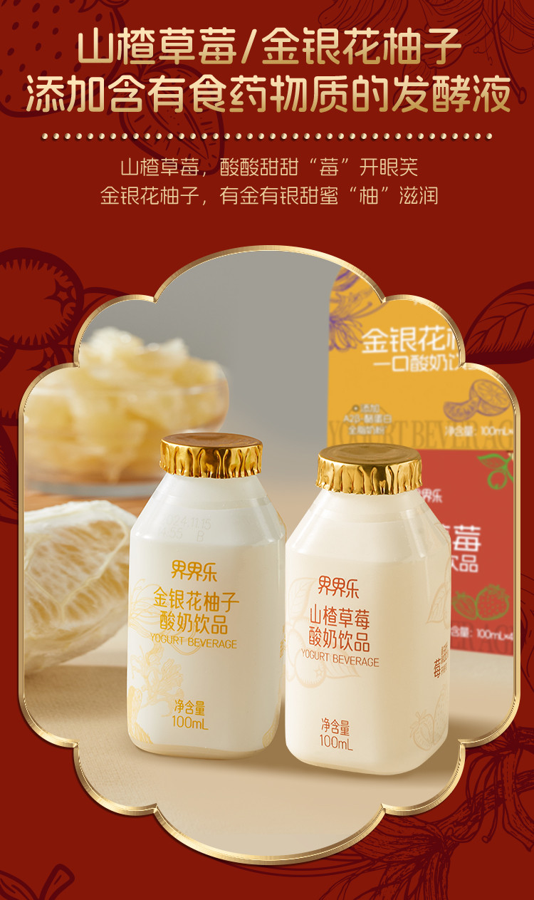 界界乐（Jelley Brown） 一口酸奶饮品混合口味药食同源礼盒