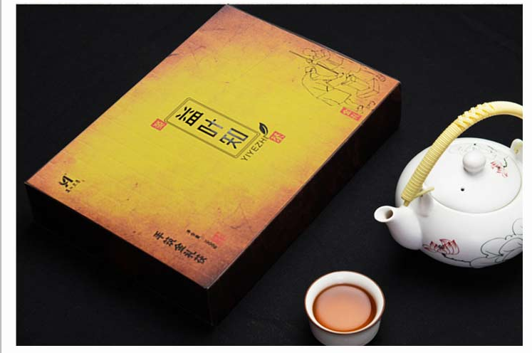 益叶知安化黑茶湖南特产手工古法2014年高山手筑金礼茯茶1kg