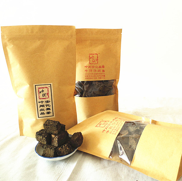 益叶知 安化黑茶湖南特产叶闻牌手工古法年份黑茶2012年千两茶颗粒袋装250g