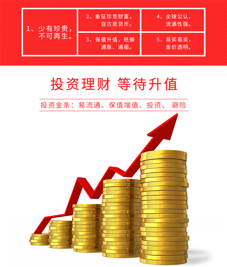 KSY 足金999 黄金一帆风顺投资收藏金条