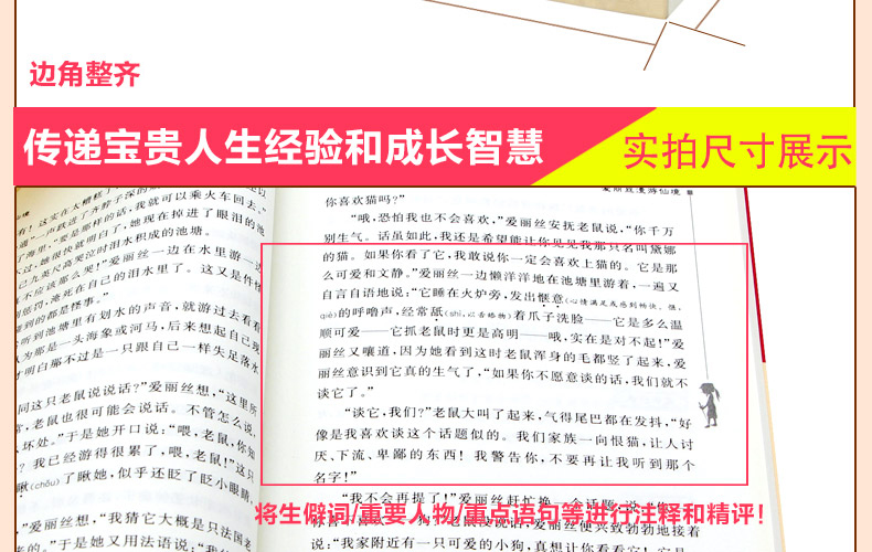 爱丽丝漫游仙境 彩插励志版无障碍阅读 语文新课标必读 智慧熊系列  儿童图书