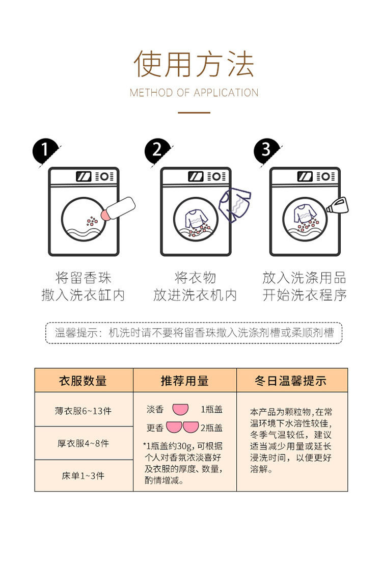 物物洁 新款无异味留香珠持久护衣护色柔顺洗衣凝珠