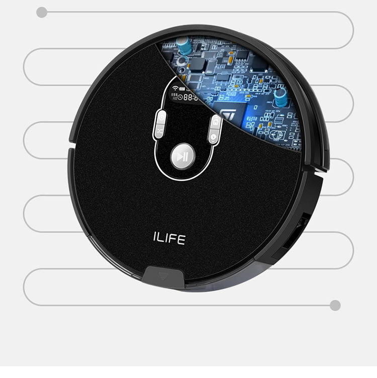   ILIFE 智意 X787智能APP扫地机器人家用全自动一体拖地机擦地吸尘器规划清扫 智控水箱型