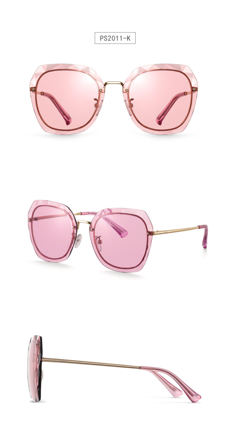 帕莎（Prsr）2019新款太阳镜女士时尚圆脸墨镜复古原宿风大框韩版眼镜 PS2011