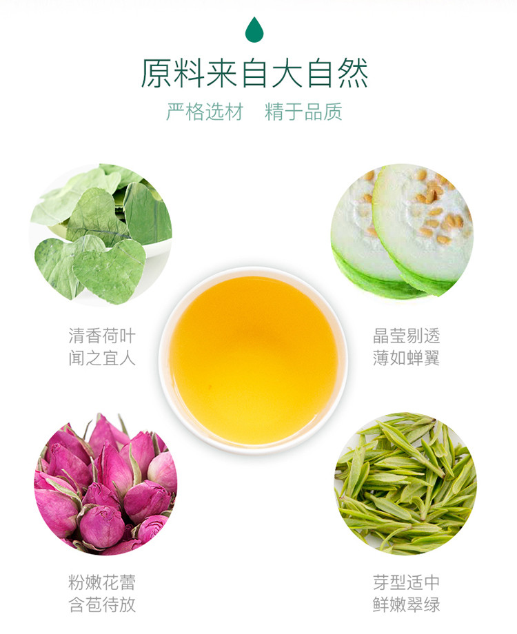 艺福堂 精选清新草本冬瓜荷叶茶 袋装 天然干荷叶 清润回甘 180g/袋*4