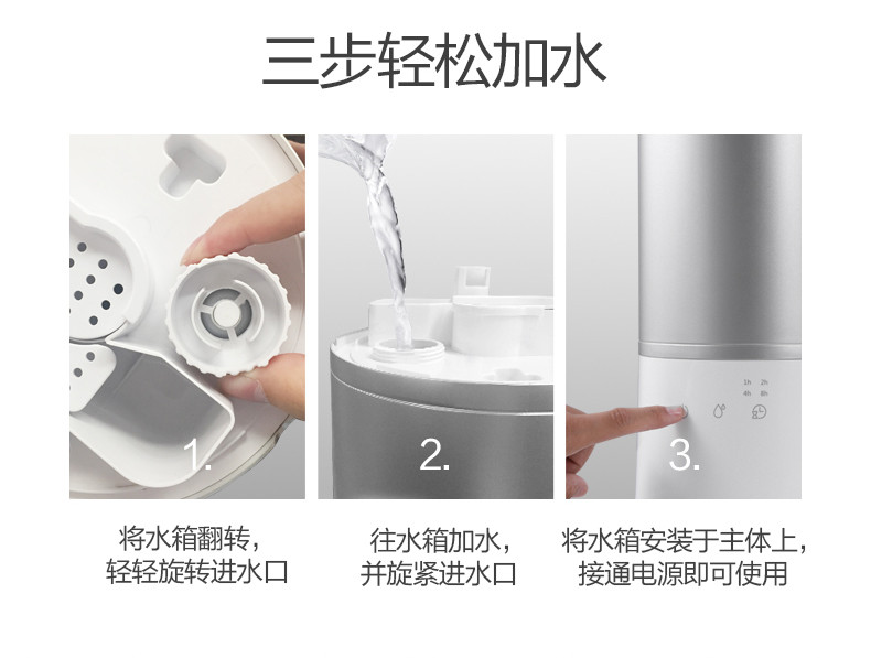 美的/Midea 加湿器 家用 5L大容量 触控操作 办公室空气静音加湿器 SC-3A50（可定时）