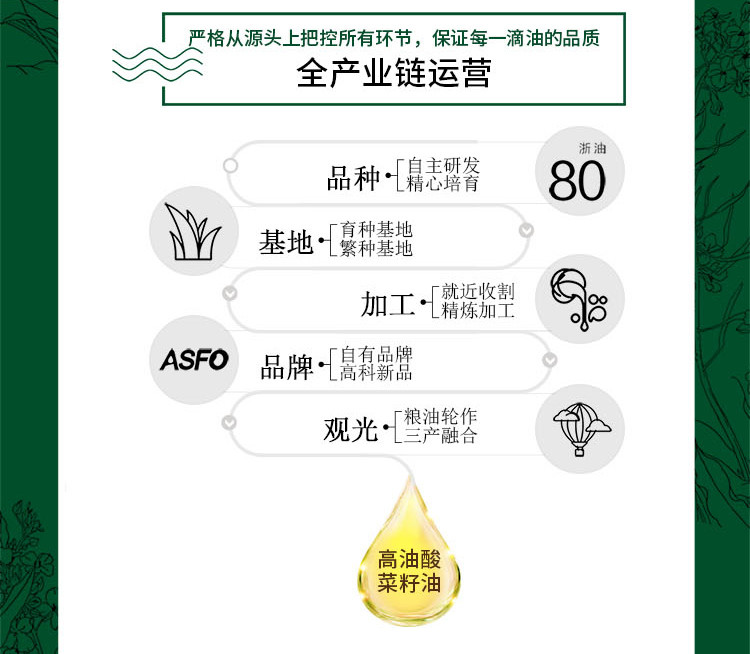 爱是福 浓香醇厚80+高油酸菜籽油1L家庭装