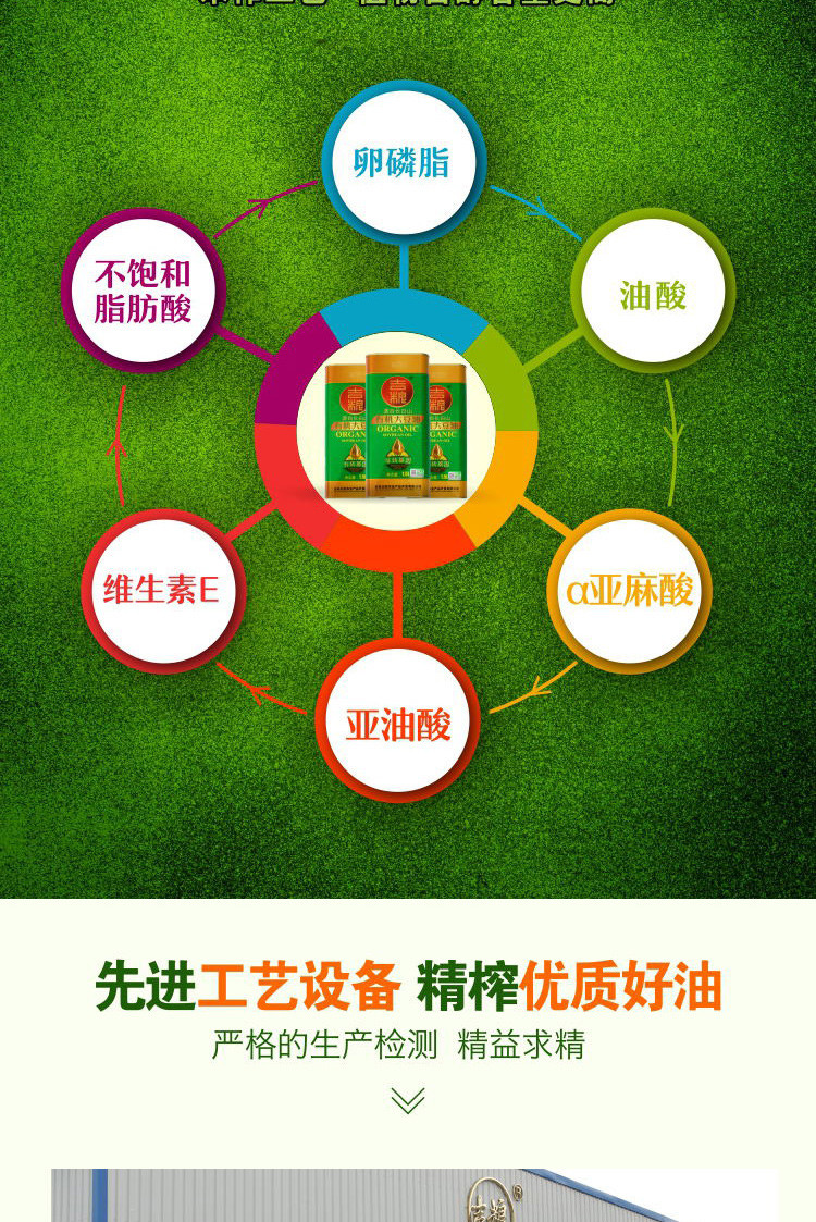 吉粮 非转基因可喝的有机大豆油1.5L 低温压榨 营养健康