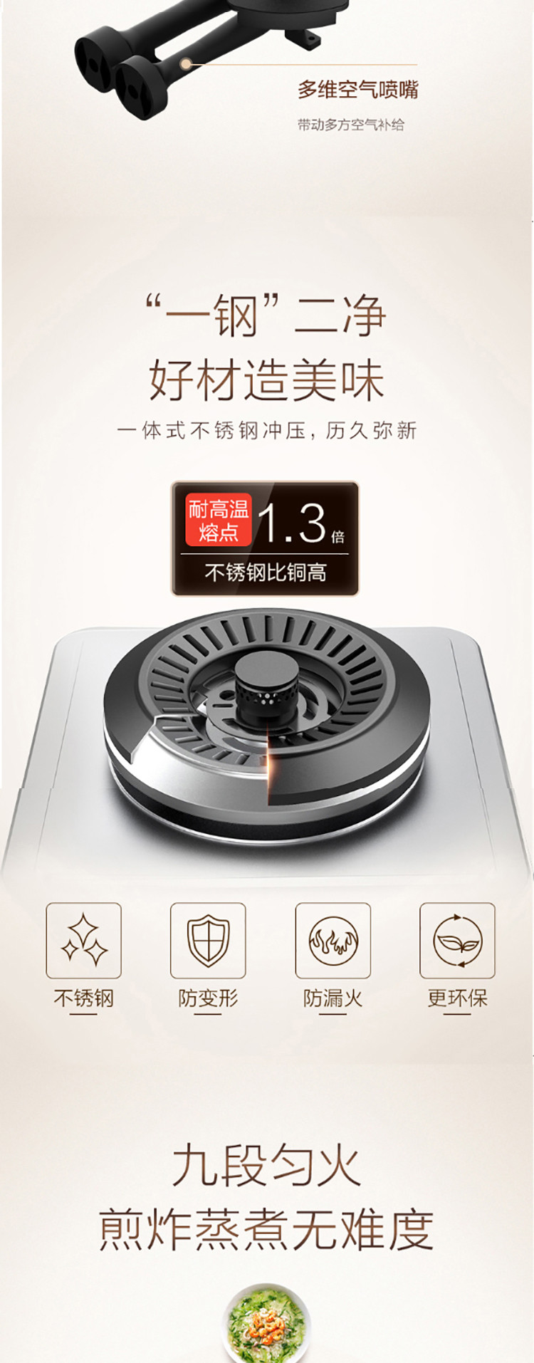 美的（Midea）一级能效4.5KW大火力燃气灶台式嵌入式两用炉具灶具JZT-Q62天然气 钢化玻璃