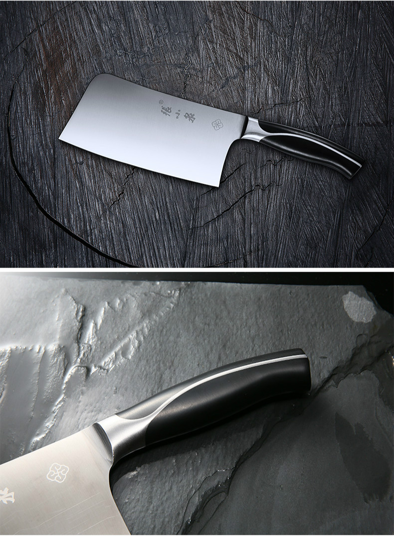 张小泉菜刀锐志不锈钢切片刀家用锋利切菜切肉砍骨钼钒钢厨房刀具小厨刀