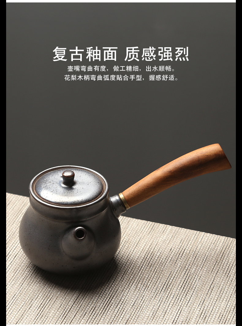 苏氏陶瓷旅行茶具套装干泡竹茶盘手柄茶壶茶杯功夫茶具