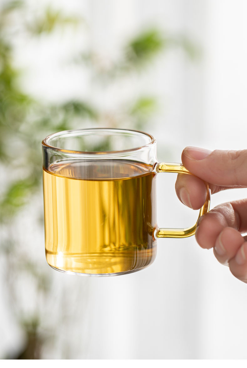 玻璃茶杯品茗杯 高硼硅耐热耐高温 花茶杯个人杯（6只装）
