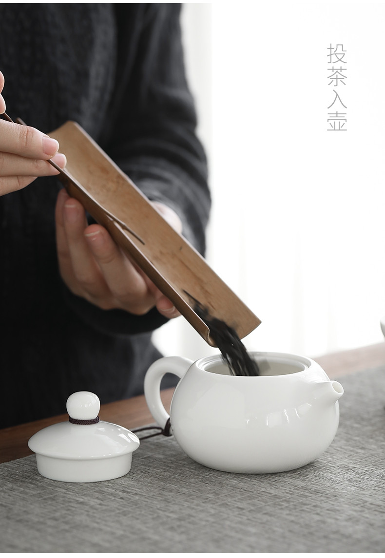 苏氏陶瓷 （SUSHI CERAMICS）羊脂玉茶具套装德化中国白功夫茶杯茶壶礼盒装