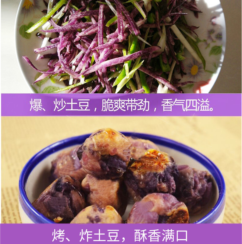誉福农 黑土豆紫心土豆彩色马铃薯新鲜蔬菜乌洋芋五斤包邮