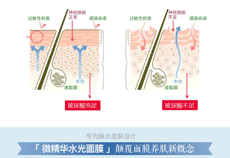 MapleDecleor枫妍丽微精华水光面膜补水修复水润保湿6片装包邮