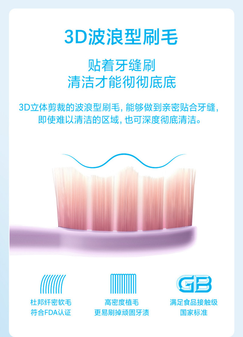 飞科/FLYCO 幻彩日出电动牙刷FT7105浪漫粉 成人家用情侣款充电